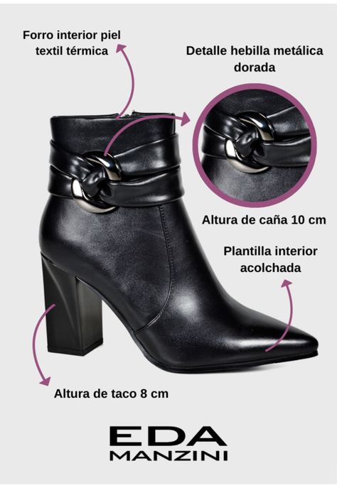 Botín Mujer Debra Negro -2