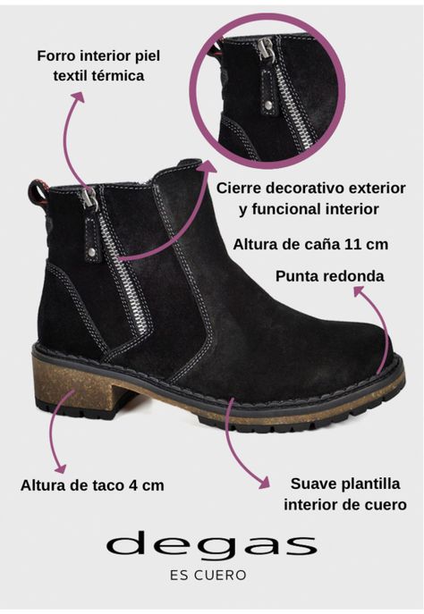 Botín Mujer Cuero Yuquerí Negro-2