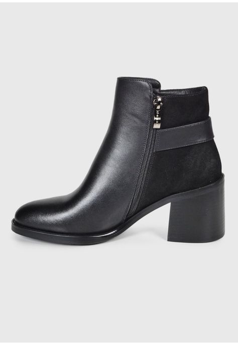 Botín Mujer Cuero Cinzia Negro-6