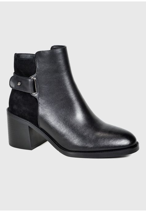 Botín Mujer Cuero Cinzia Negro-4