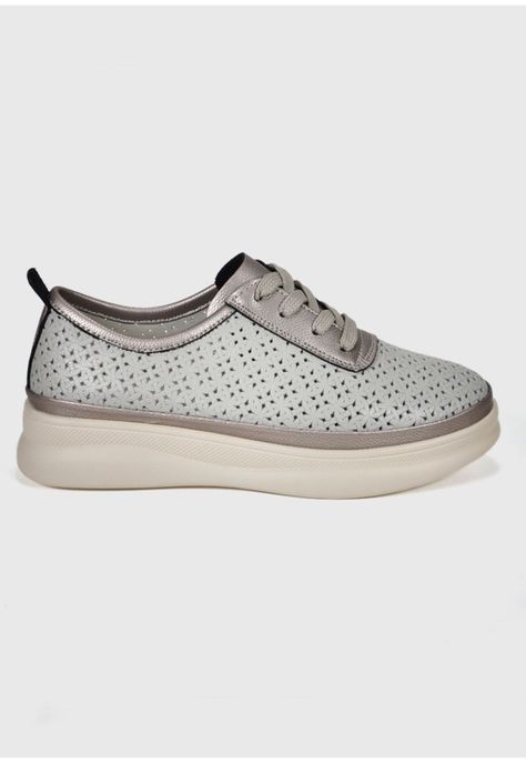 Zapatilla Cuero Jenara Gris-3
