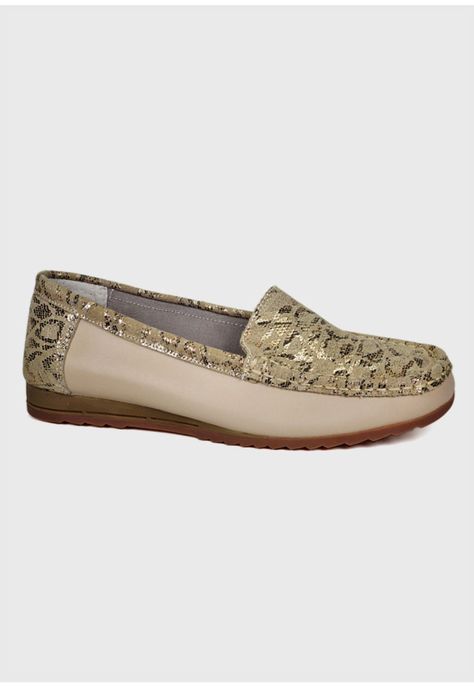 Mocasín Cuero Ethel Dorado Snake-1