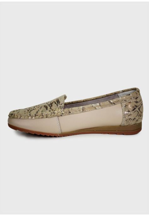 Mocasín Cuero Ethel Dorado Snake-4