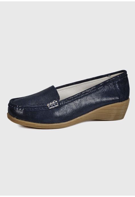 Mocasín Cuero Helen Azul-0