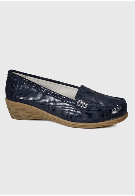 Mocasín Cuero Helen Azul-1