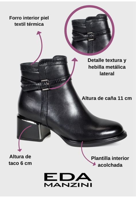 Botín Mujer Stine Negro -3