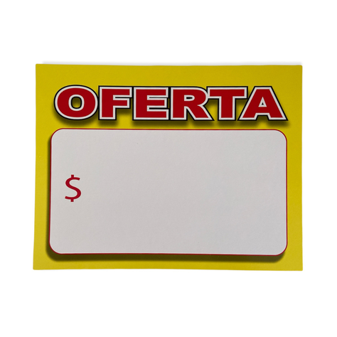 30 Cartel De Oferta Cartón 20x26 -1