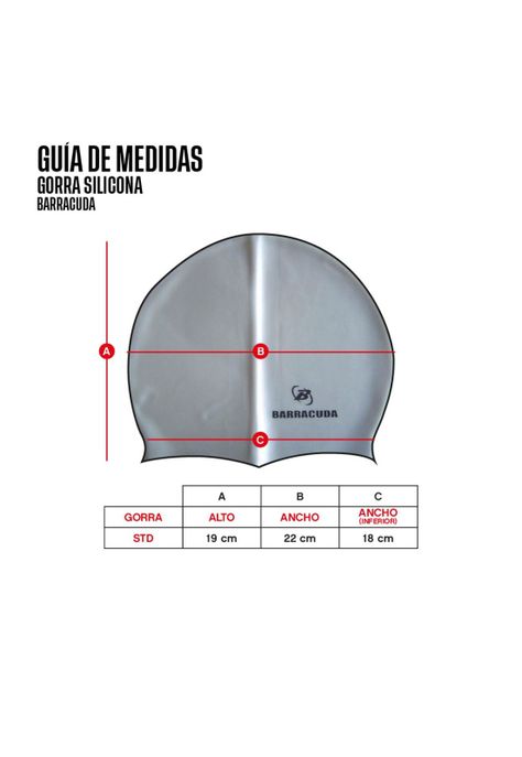 GORRA BARRACUDA SILICONA GRIS-1