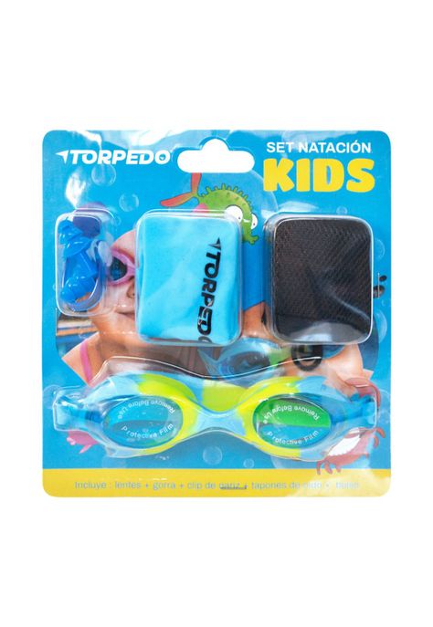 SET NATACION TORPEDO JUNIOR AZUL REY-0