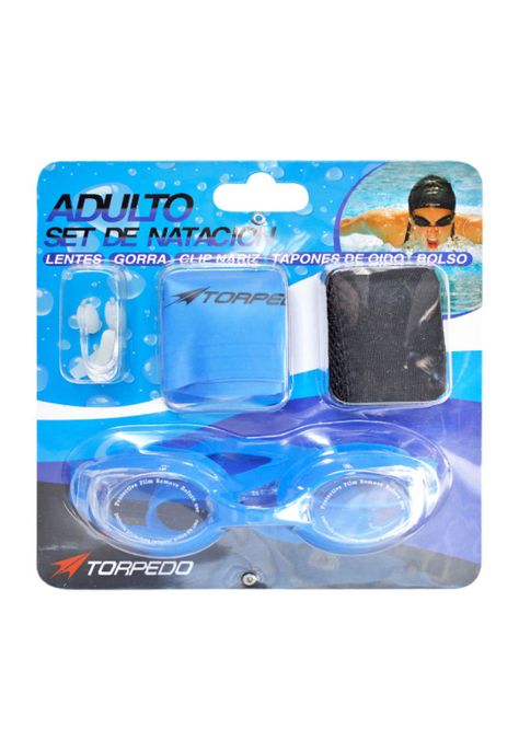 SET NATACION TORPEDO ADULTO AZUL REY-0