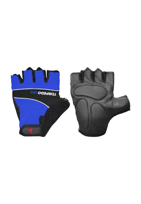 Guante Torpedo Ciclista Gel Negro - Azul -0