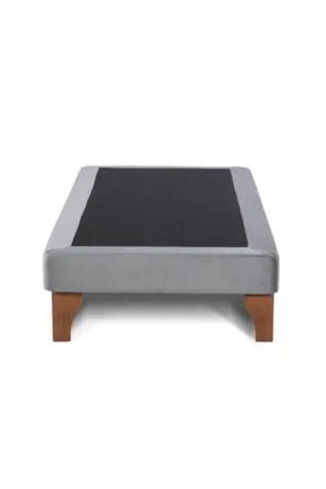 Base Cama Europea Gris Claro Felpa 1.5 Plaza 105X190-0