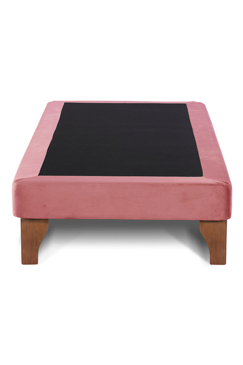 Base Cama Europea Palo Rosa Felpa 1.5 Plaza 105X200-0