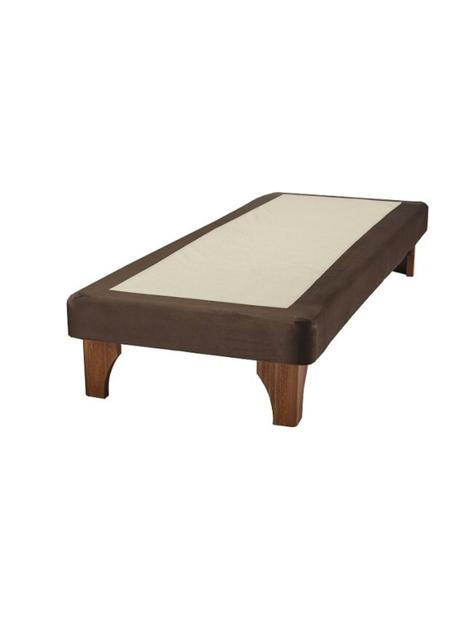 Base de Cama Europea 1.5 Plaza 105X190 Chocolate Felpa-0