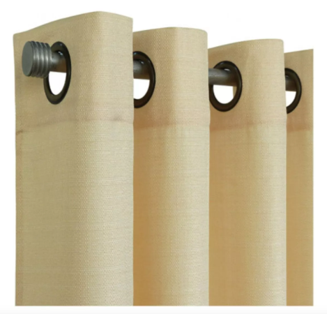Cortinas Mónaco 140x220cm Set De 8 Piezas Marca Idetex Beige-1