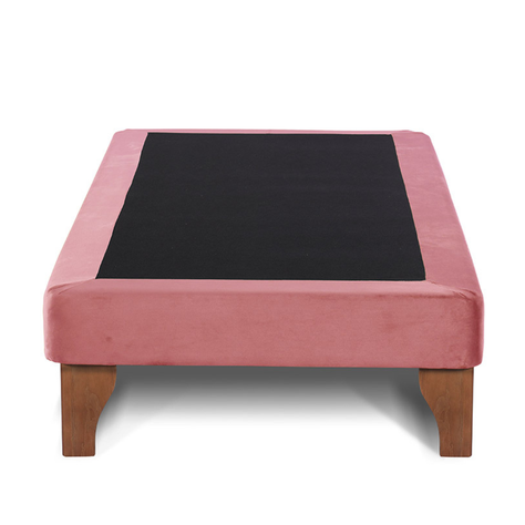 Base Cama Europea Palo Rosa Felpa 1.5 Plaza 105X190-0