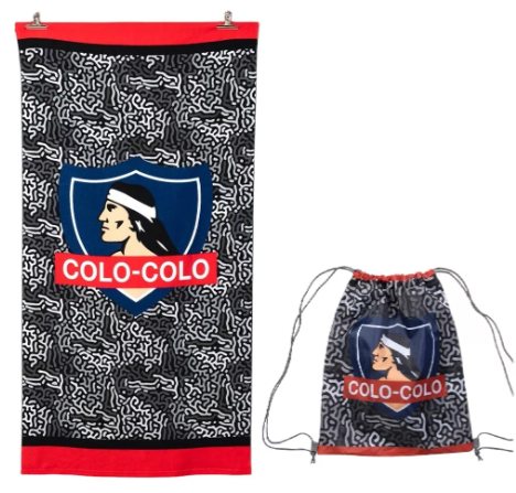 Toalla De Playa Colo Colo Spirit Negro 140x70 Cm Microfibra Spirit-0