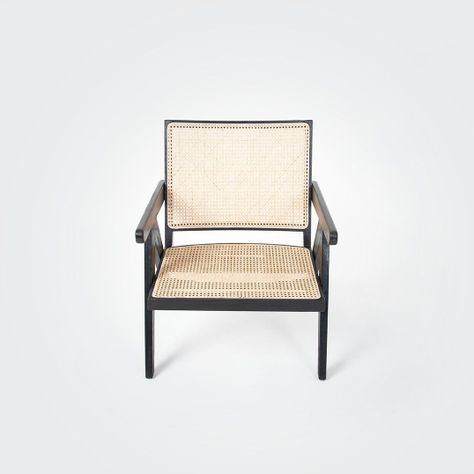 SILLON BAJO PIERRE NEGRO NATURAL RATTAN-0