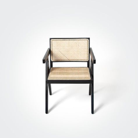 SILLON PIERRE NEGRO NATURAL RATTAN-0