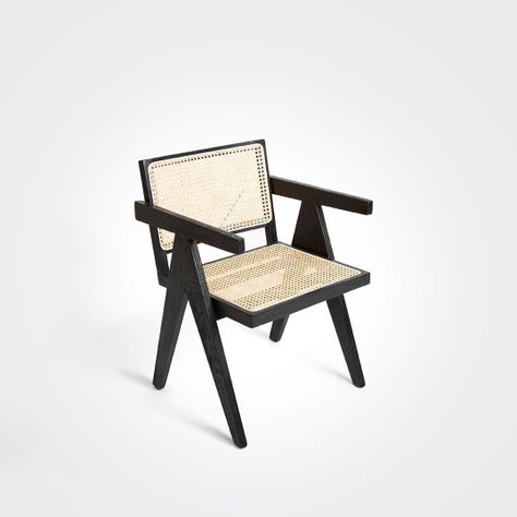 SILLON PIERRE NEGRO NATURAL RATTAN-1