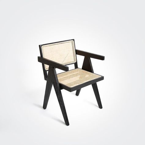 SILLON PIERRE NEGRO NATURAL RATTAN-2