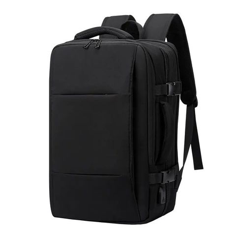Mochila Viral Avión USB Expandible de 22 a 37L Viajeros -0