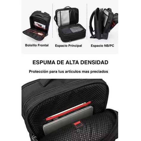 Mochila Viral Expandible USB Arctic Hunter 32L Viajeros Cabina Avión-6