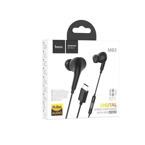 AUDIFONOS TIPO C HOCO M83 NEGRO-1
