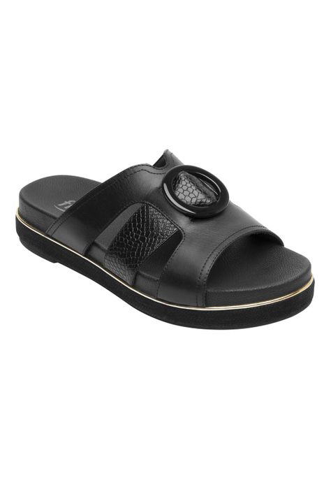 Sandalia Mujer Cuero Deyna Negro Flexi-1