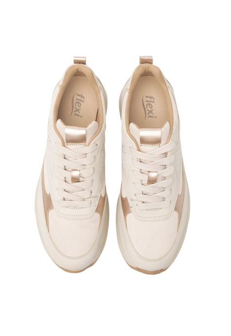 Zapatilla Mujer Nat 127102 Beige Flexi-5