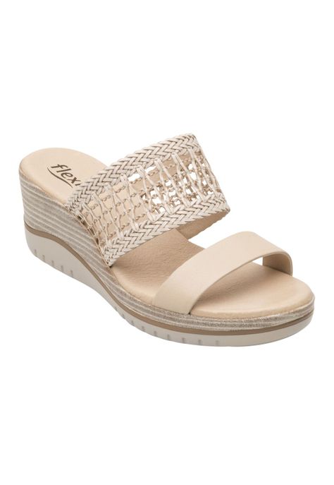Sandalia Mujer Cuero Emily Beige Flexi-1
