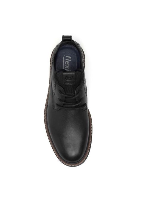 Zapato Hombre Cuero Okan Negro Flexi-4