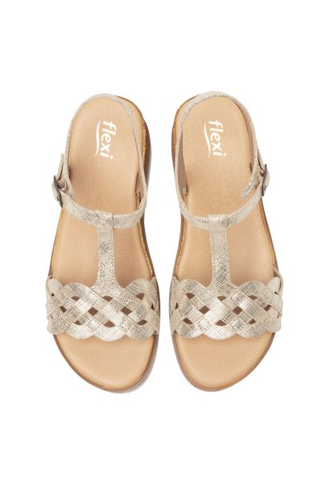 Sandalia Mujer Manaus 127703 Dorada Flexi-5