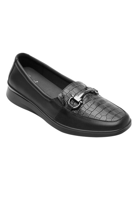 Mocasín Mujer Cuero Jenelle 124502 Negro Flexi-1