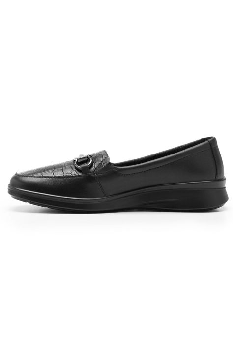 Mocasín Mujer Cuero Jenelle 124502 Negro Flexi-2