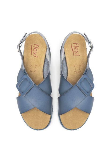 Sandalia Mujer Cassia 129501 Azul Flexi-5