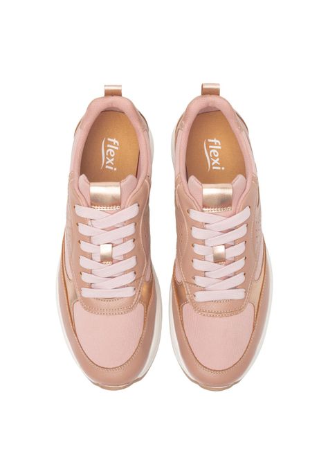 Zapatilla Mujer Nat 127102 Rosa Flexi-5