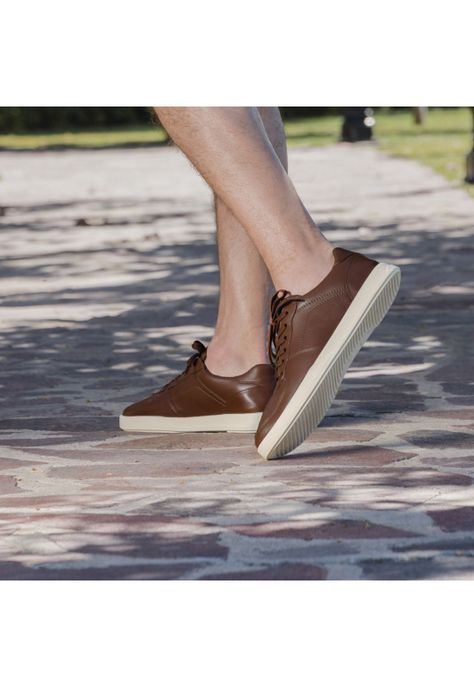 Zapatilla Hombre Creta 412408 Café Flexi-1