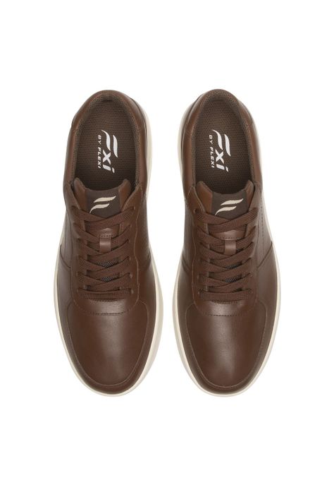 Zapatilla Hombre Creta 412408 Café Flexi-6
