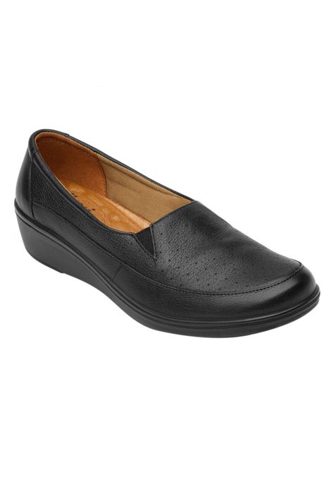 Zapato Mujer Cuero Castaña Negro Flexi-0