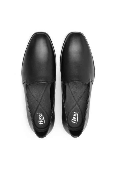 Mocasín Mujer Cuero Hayek 126601 Negro Flexi-5
