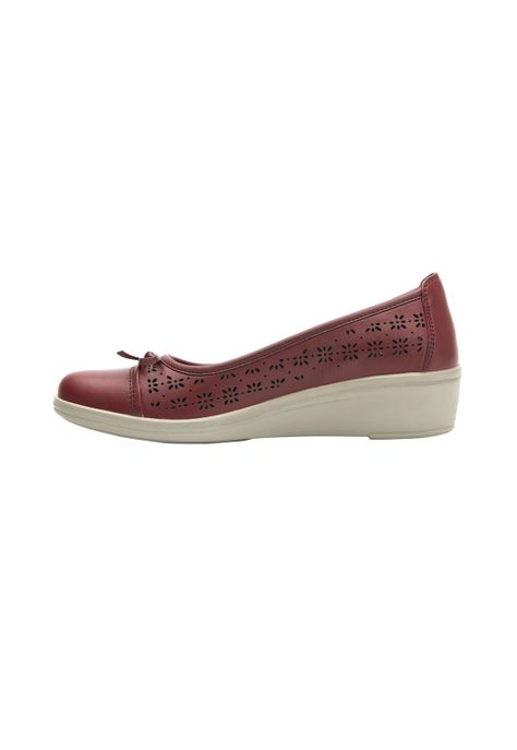 Zapato Mujer Cuero Castaña Rojo Flexi-3