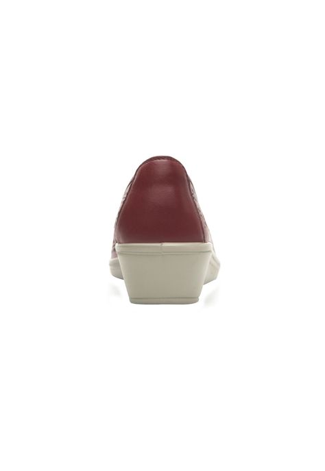 Zapato Mujer Cuero Castaña Rojo Flexi-5