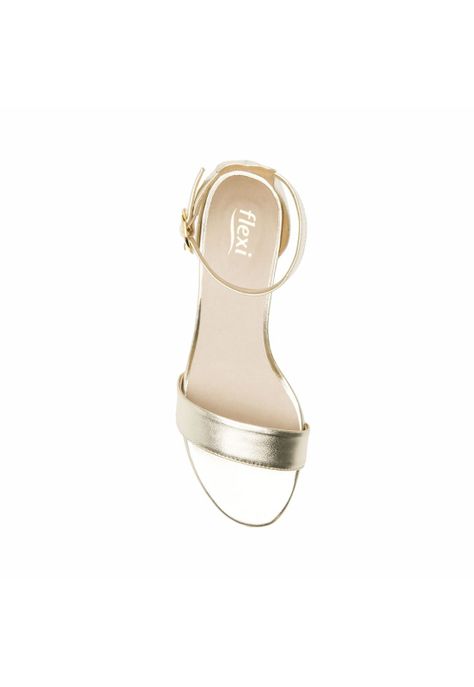 Sandalia Mujer Celine Dorado Flexi-2
