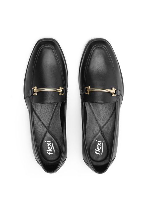 Mocasín Mujer Cuero Hayek 126602 Negro Flexi-5
