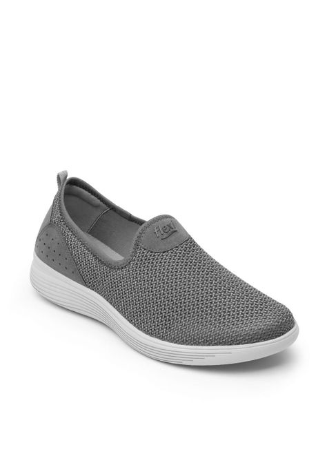 Zapatilla Mujer Grecya 104901 Gris Flexi-1