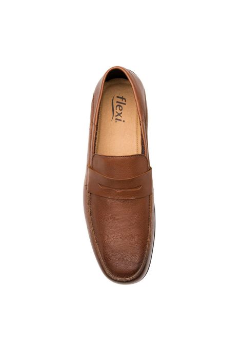 Mocasín Hombre Cuero Cos Cafe Flexi-5