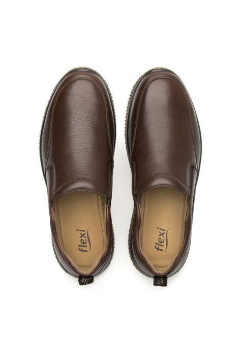 Zapato Hombre Cuero Flyer 410703 Nogal Flexi-5