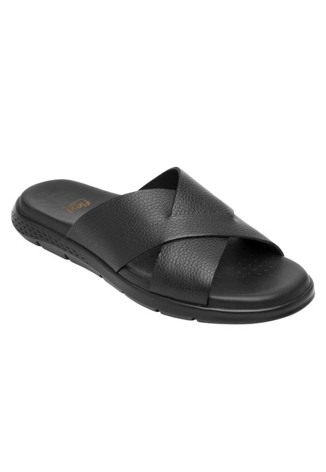 Sandalia Hombre Cuero Odin Negro Flexi-1