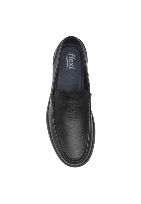 Mocasín Hombre Cuero Juko Negro Flexi-5
